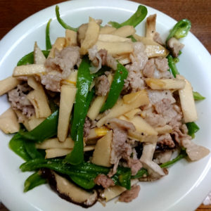 茨木えきまえマルシェ筍青椒肉絲風